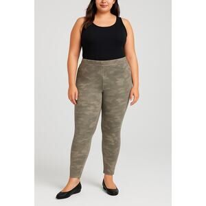 Spanx Camo Print Ankle Skinny Pants Gray Women’s Size XL